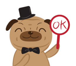 Mr. Pug Dog sticker #6523821