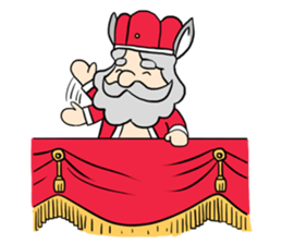 The naked king with donkey ears sticker #6524068