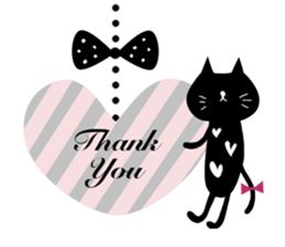 Otona Kawaii Black Cat Sticker. sticker #6524544