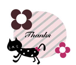 Otona Kawaii Black Cat Sticker. sticker #6524547