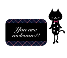 Otona Kawaii Black Cat Sticker. sticker #6524552