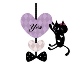 Otona Kawaii Black Cat Sticker By Keico