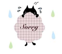 Otona Kawaii Black Cat Sticker. sticker #6524570