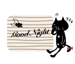 Otona Kawaii Black Cat Sticker. sticker #6524576