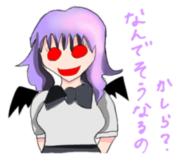 crazy angel and devil feminine sticker #6525107