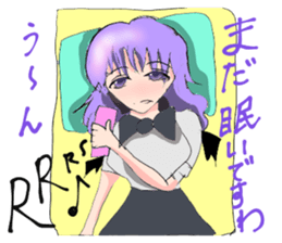 crazy angel and devil feminine sticker #6525118
