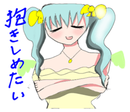crazy angel and devil feminine sticker #6525126