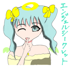 crazy angel and devil feminine sticker #6525127