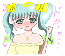 crazy angel and devil feminine sticker #6525129