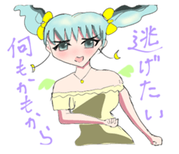 crazy angel and devil feminine sticker #6525130
