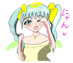 crazy angel and devil feminine sticker #6525131