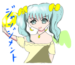 crazy angel and devil feminine sticker #6525132