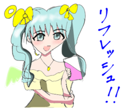 crazy angel and devil feminine sticker #6525135