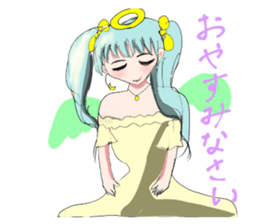 crazy angel and devil feminine sticker #6525136