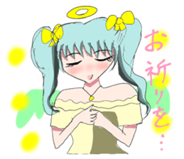 crazy angel and devil feminine sticker #6525137