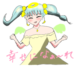 crazy angel and devil feminine sticker #6525139