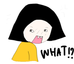 ngingi moody girl (eng version) sticker #6525791