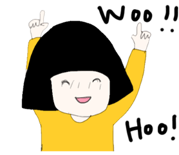 ngingi moody girl (eng version) sticker #6525792