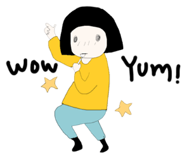 ngingi moody girl (eng version) sticker #6525804