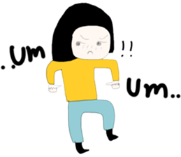 ngingi moody girl (eng version) sticker #6525807