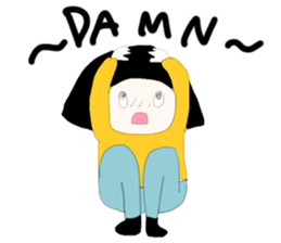 ngingi moody girl (eng version) sticker #6525816