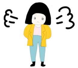 ngingi moody girl (eng version) sticker #6525819