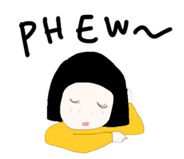 ngingi moody girl (eng version) sticker #6525820