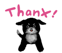 Black puppy "Mill" sticker #6526148