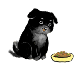 Black puppy "Mill" sticker #6526160