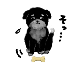 Black puppy "Mill" sticker #6526169