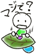 Daily life of a green caterpillar 3 sticker #6526268