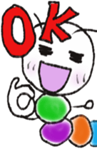 Daily life of a green caterpillar 3 sticker #6526279