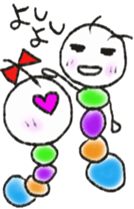 Daily life of a green caterpillar 3 sticker #6526288