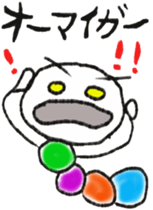 Daily life of a green caterpillar 3 sticker #6526299