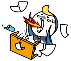 Little Penguin WEI-GU-LI(Office worker) sticker #6527545