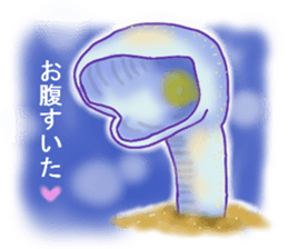 Flapjack octopus and deep sea creatures. sticker #6527666