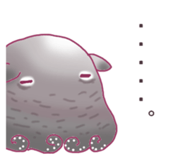 Flapjack octopus and deep sea creatures. sticker #6527679