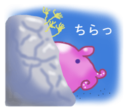 Flapjack octopus and deep sea creatures. sticker #6527684