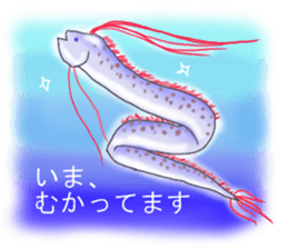 Flapjack octopus and deep sea creatures. sticker #6527692