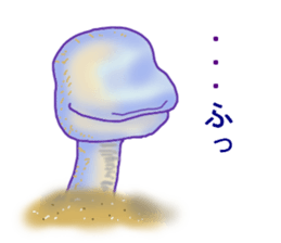 Flapjack octopus and deep sea creatures. sticker #6527696