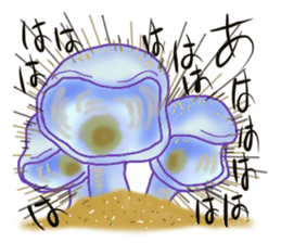 Flapjack octopus and deep sea creatures. sticker #6527698