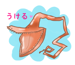 Flapjack octopus and deep sea creatures. sticker #6527699