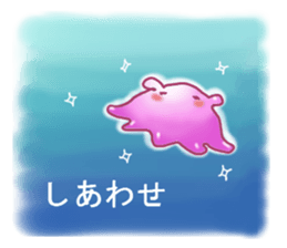 Flapjack octopus and deep sea creatures. sticker #6527703