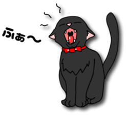 Black cat Sebastian sticker #6531466