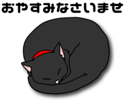 Black cat Sebastian sticker #6531467