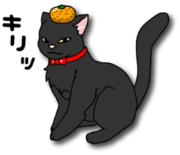 Black cat Sebastian sticker #6531475