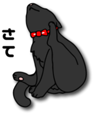 Black cat Sebastian sticker #6531481