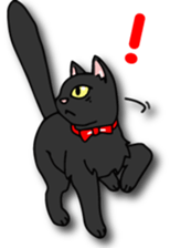 Black cat Sebastian sticker #6531495
