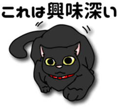 Black cat Sebastian sticker #6531498