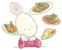 Cute bear and rabbit 2 by Torataro sticker #6532304